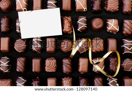 Box of chocolates / candy with blank card