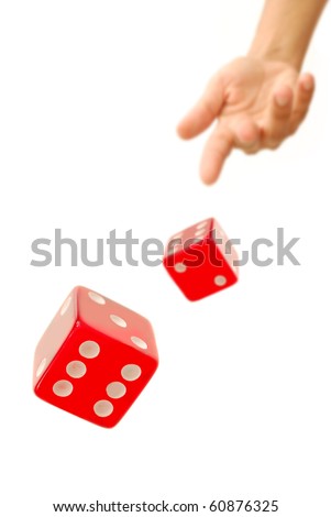 hand throwing dice