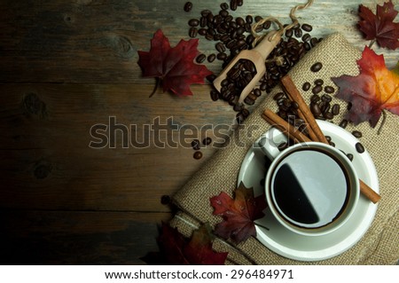 Autumn coffee background