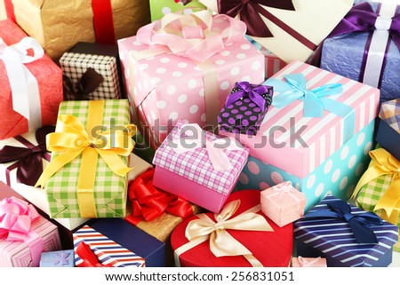 Beautiful gift boxes background