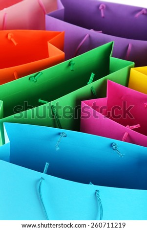 Colorful shopping bags background