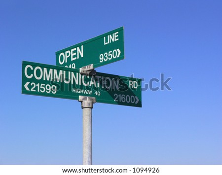 Open communication sign
