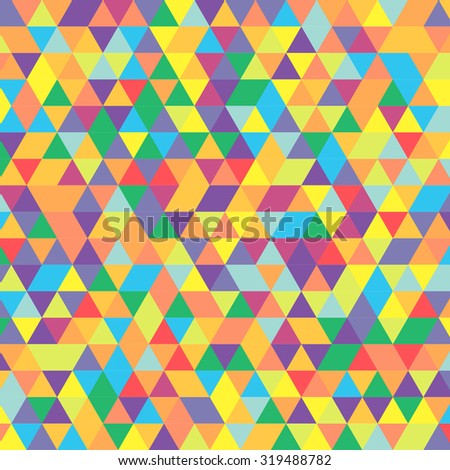 Background of colored diamonds and triangles in the style of a harlequin