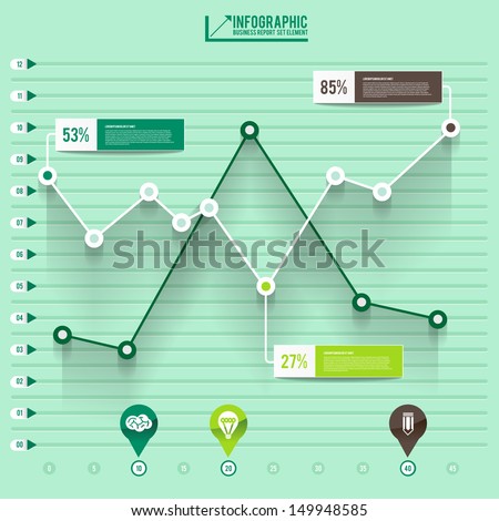 infographic arrow diagram graph chart on the green pastel blackground with flat design and long shadow can be use element for layout design website printing annual report infographic arrow diagram graph chart on the green pastel blackground with flat design and long shadow can be use element for layout design website printing annual report