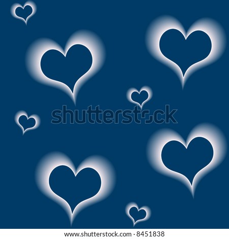 wallpaper blue heart. stock vector : Blue hearts