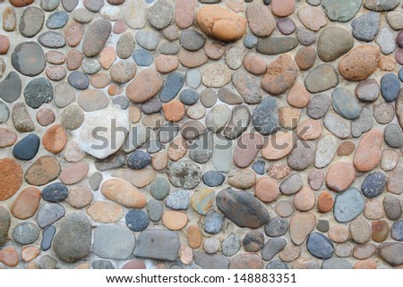 Round shaped- stone (rock) floor pattern