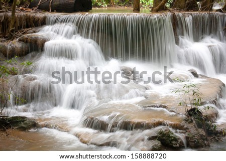 Water fall in Thailand  Erawan Waterfall in Kanchanaburi Province, Thailand