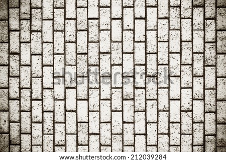 Black and white block wall texture for background