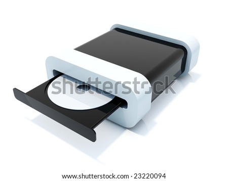 dvd rom logo. stock photo : Black dvd-rom