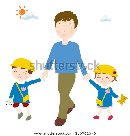 happiness family illustration