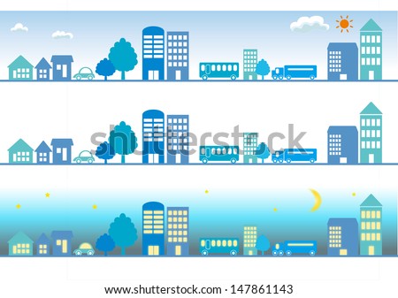 Rows of houses Illustration