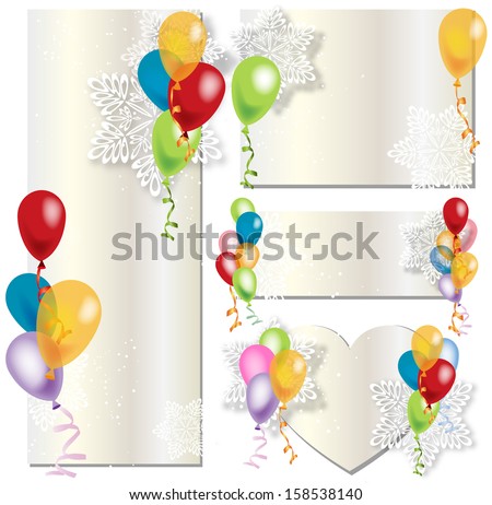 balloon card material set