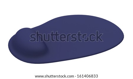 Ergonomic mouse pad isolated on a white background