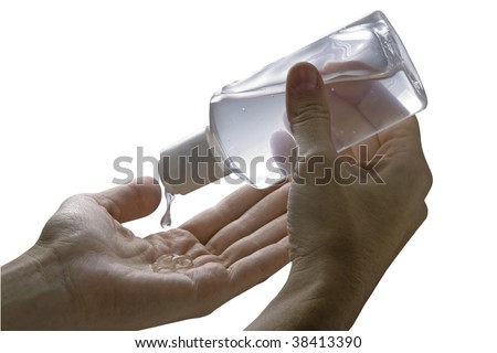 Cleaning hands with alcohol gel by swine influenza virus
