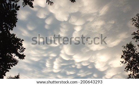 Background of dramatic storm clouds before a thunder-storm