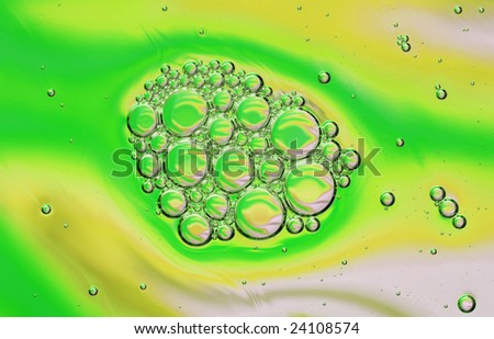 Colored drops and bubbles