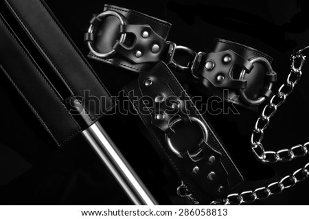 Leather accessories BDSM for sex