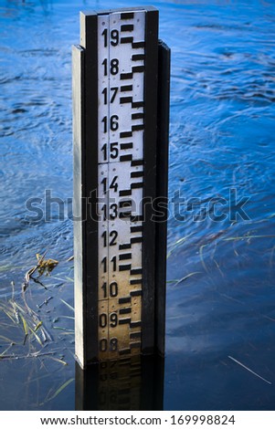 Water level measurement gauge used to monitor the water levels.