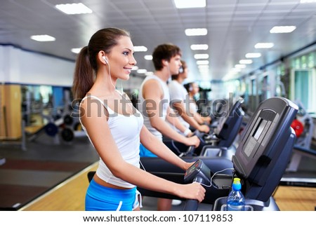 Young people in the gym