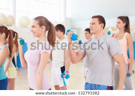 Group activity in the gym