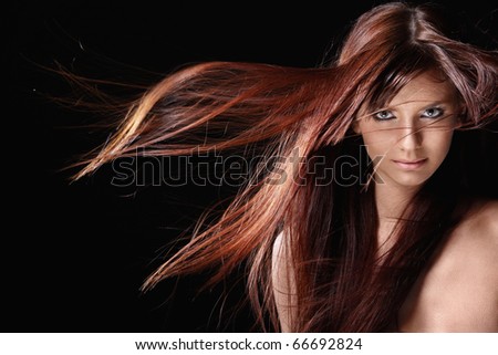 black reddish hair