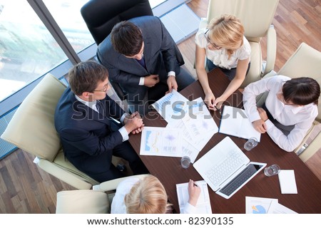 Business people at the negotiating table in the office