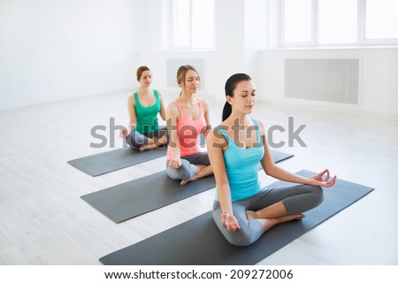 Young girl in yoga classes