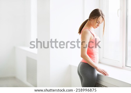 A pretty girl on a windowsill, GirlByTheWindow (8) @iMGSRC.RU