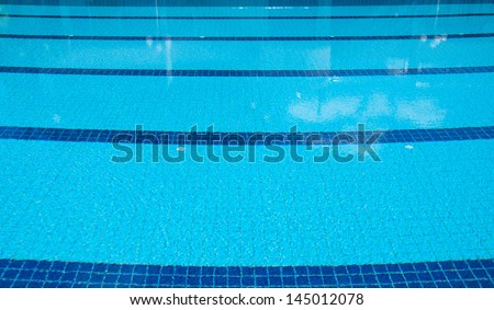 blue swimming pool  at sport center.