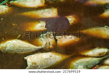 Stewed mackerel fish in salty soup, Dishes of Thailand