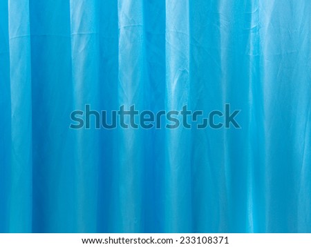 blue curtain fabric texture for background.