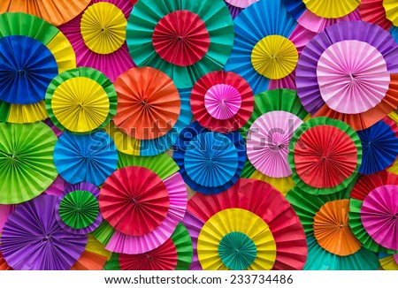 Paper folding multicolored abstract for background.