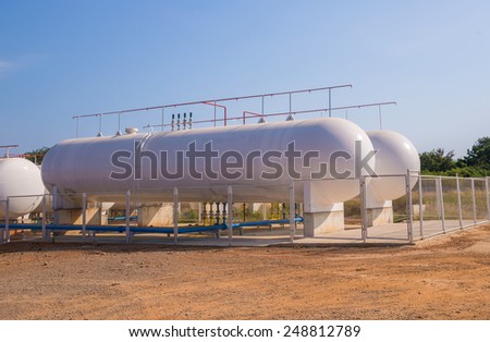 Natural Gas storage tanks in industrial plant Natural Gas storage tanks in industrial plant