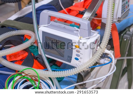 Defibrillator and medical equipments for Emergency Medical Service.