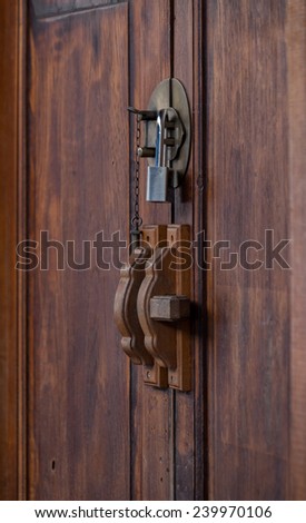 Door Wood Lock Key Security