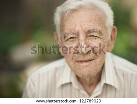 Serious Expression 90 Year Old Elder Senior Man