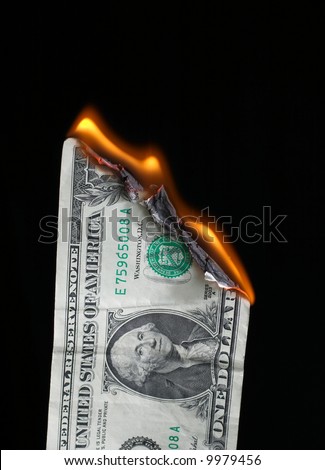 Burning money away
