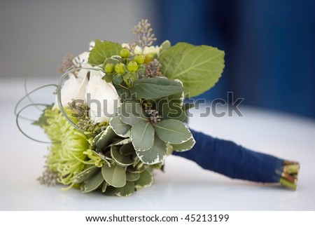 wedding flowers blue. stock photo : Wedding bouquet