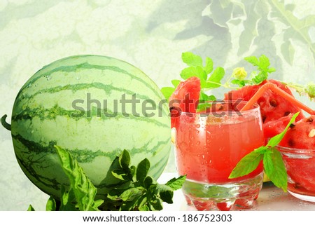watermelon and watermelon juice