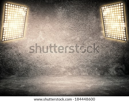 Reflector lamp on empty outdoor background