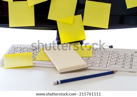 post it and monitor shooting in stusio