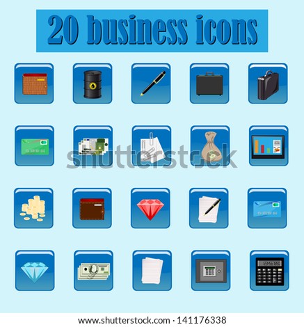 set of icon business
