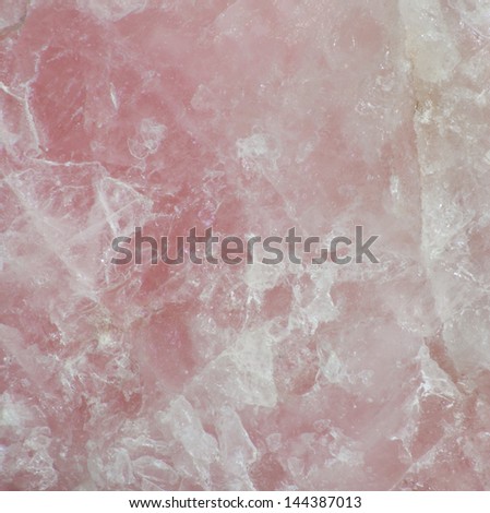 Close up of the surface of rose quartz