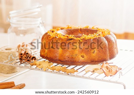 Bundt cake with citrus peel