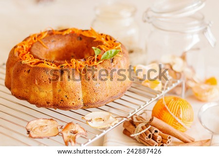 Bundt cake with citrus peel