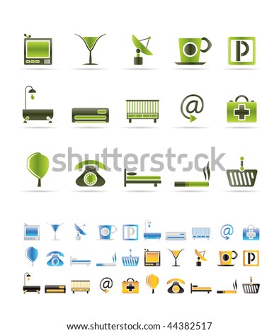 Hotel Icon Vector. stock vector : Hotel and motel