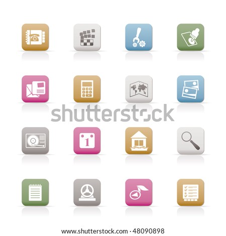 mobile phone symbol. stock vector : Mobile Phone and Computer icon - Vector Icon Set