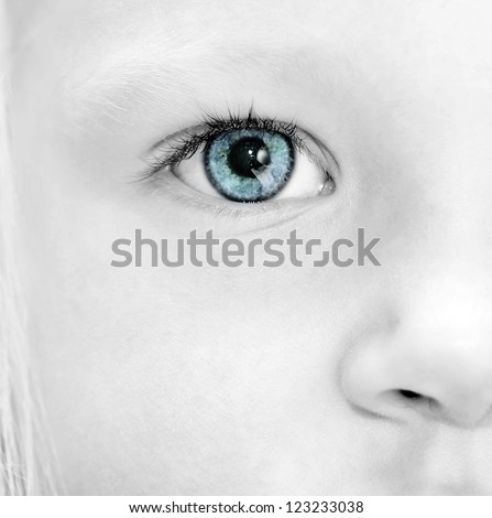 Close up baby eye