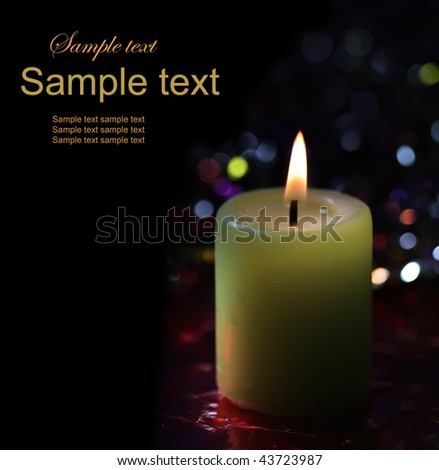 candle on dark background