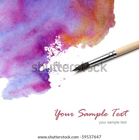 artists brush watercolor painted